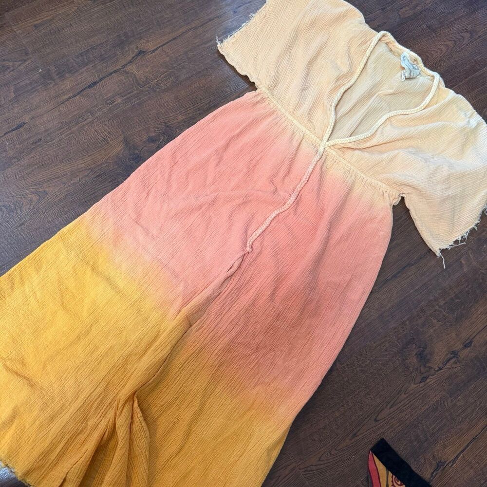 Z & L Europe Ombré Deep V Maxi Dress – Size Large - Picture 2 of 7